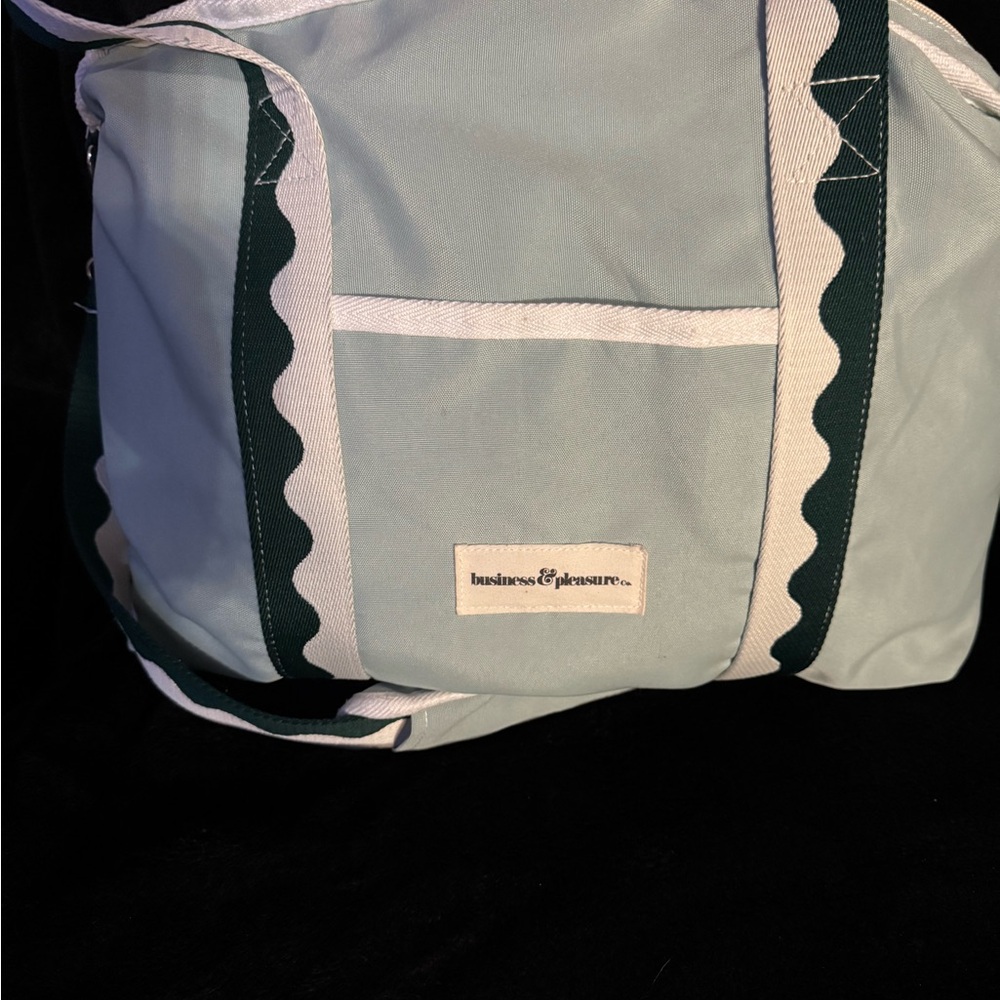 Business & Pleasure Co. Teal and White cooler bag